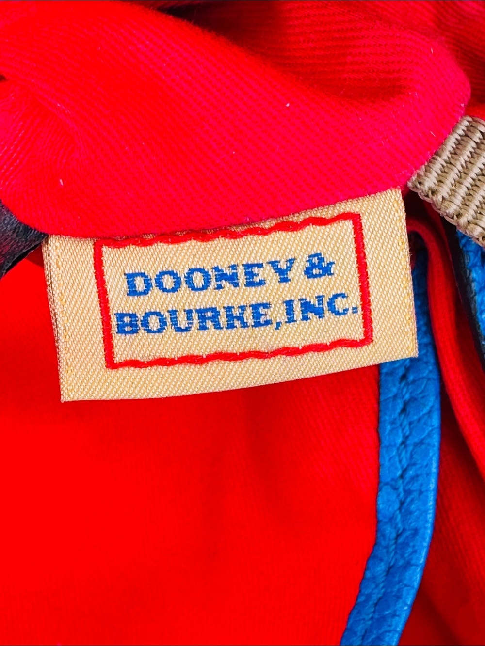 Dooney Bourke Royal Blue Pebble leather with Red lining. - Picture 2 of 10
